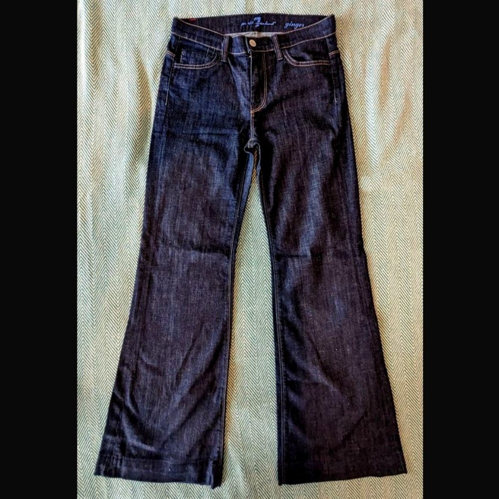 7 For All Mankind "Ginger" Flared Jeans - sz27 - Vintage!